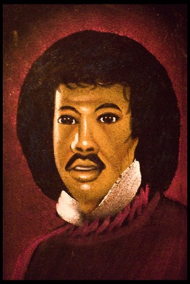 Lionel Richie rendered in lush velvet, from Walsh on Flickr